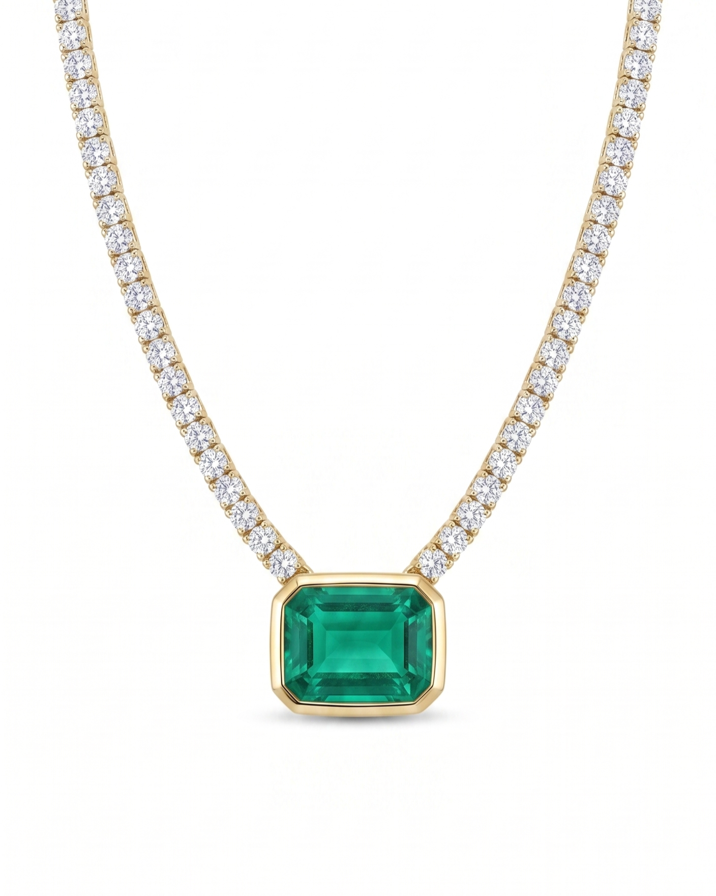 Tennis necklace esmeralda central