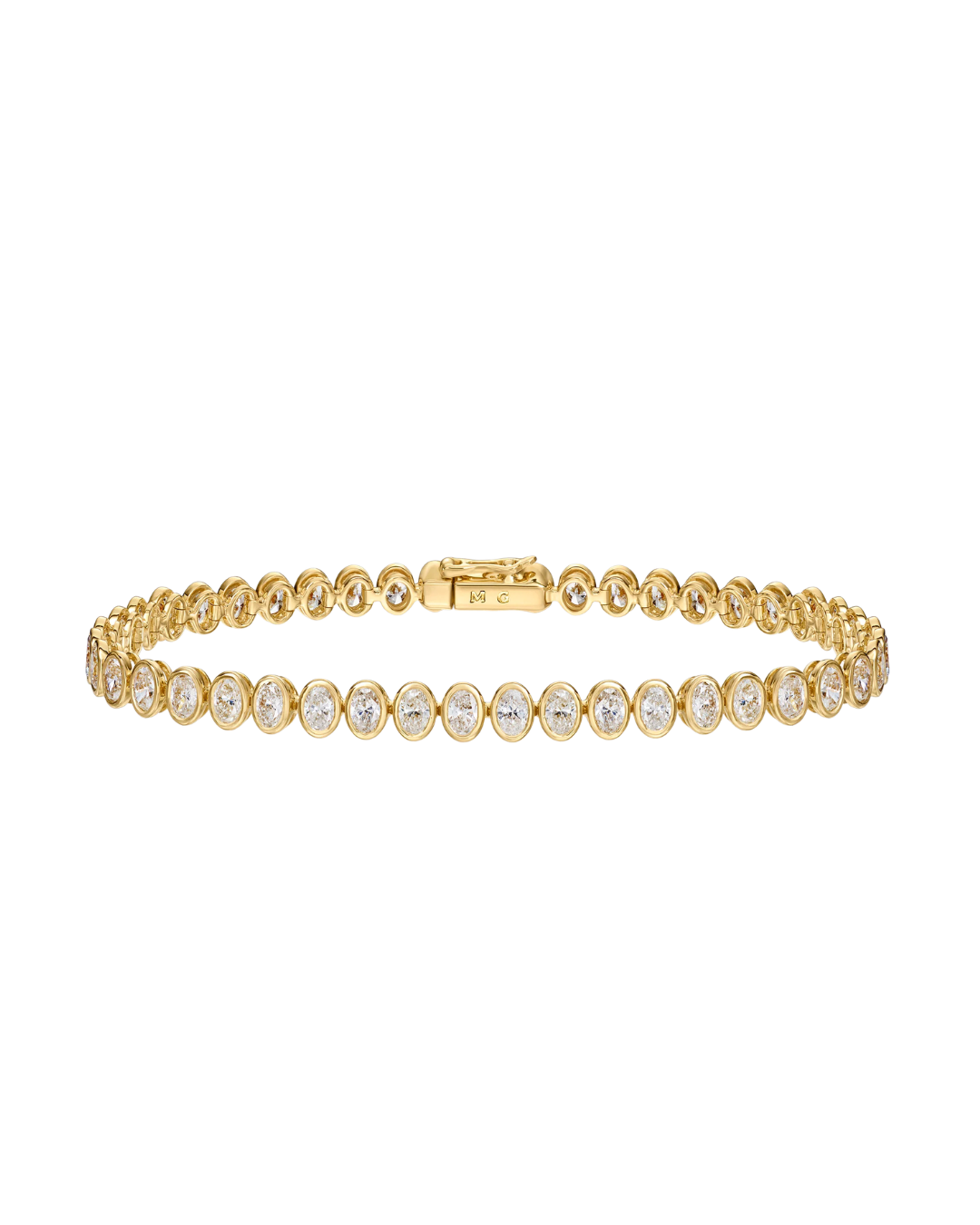 Tennis bracelet oval