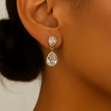 Oval & Pear Bezel Drop · 1.00 ctw