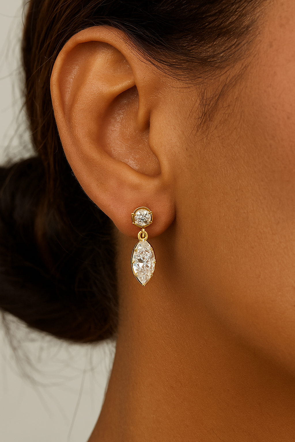 Marquise Bezel Prong Drop · 1.40 ctw