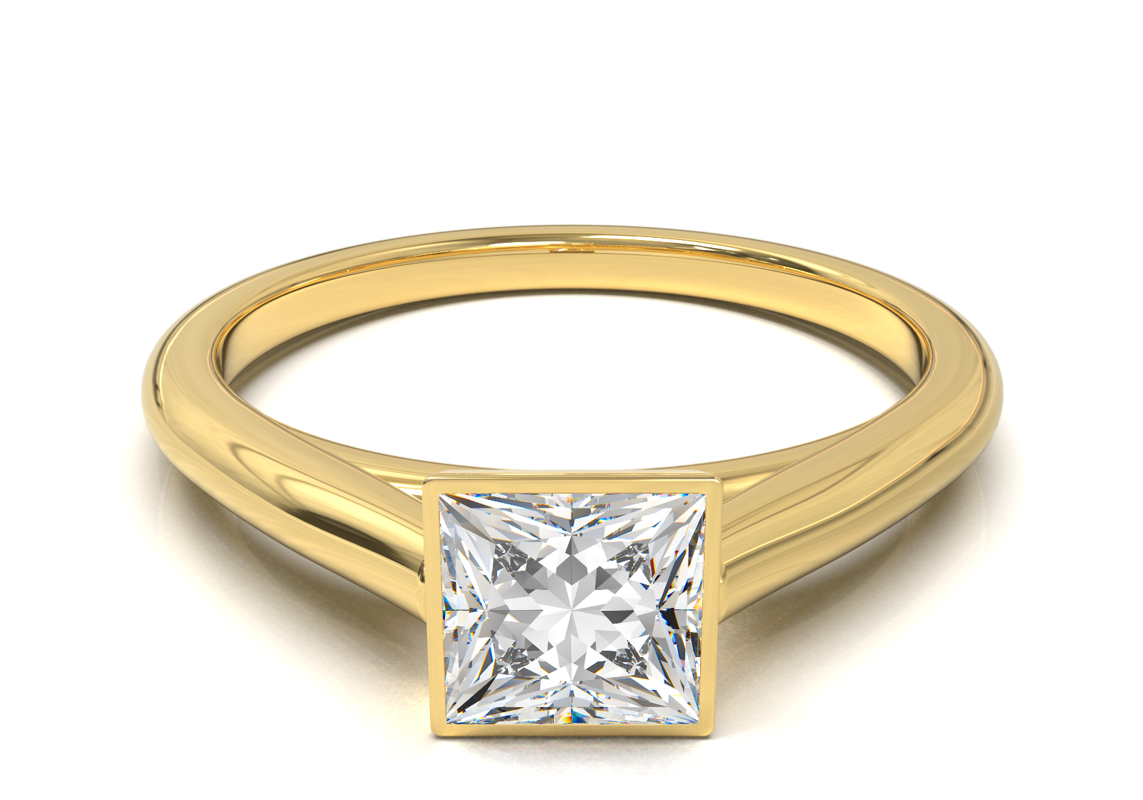 Cathedral Solitaire Frame 1.8mm thickness Yellow Gold