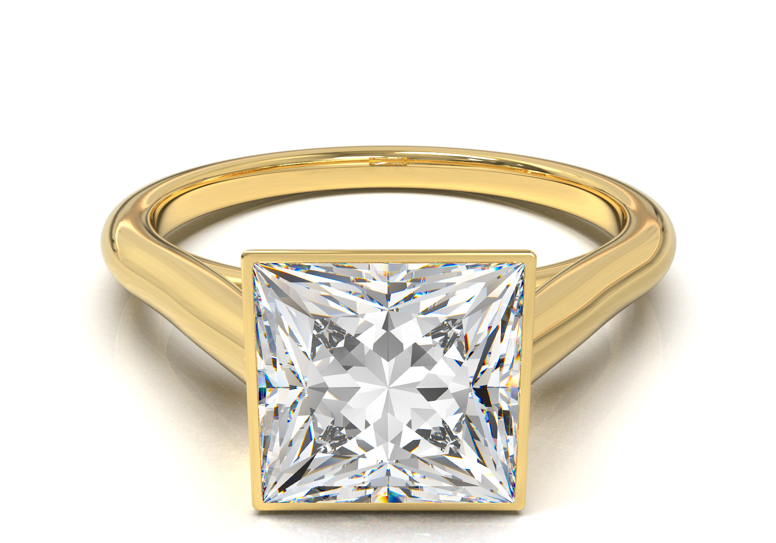 Cathedral Solitaire Frame 1.8mm thickness Yellow Gold