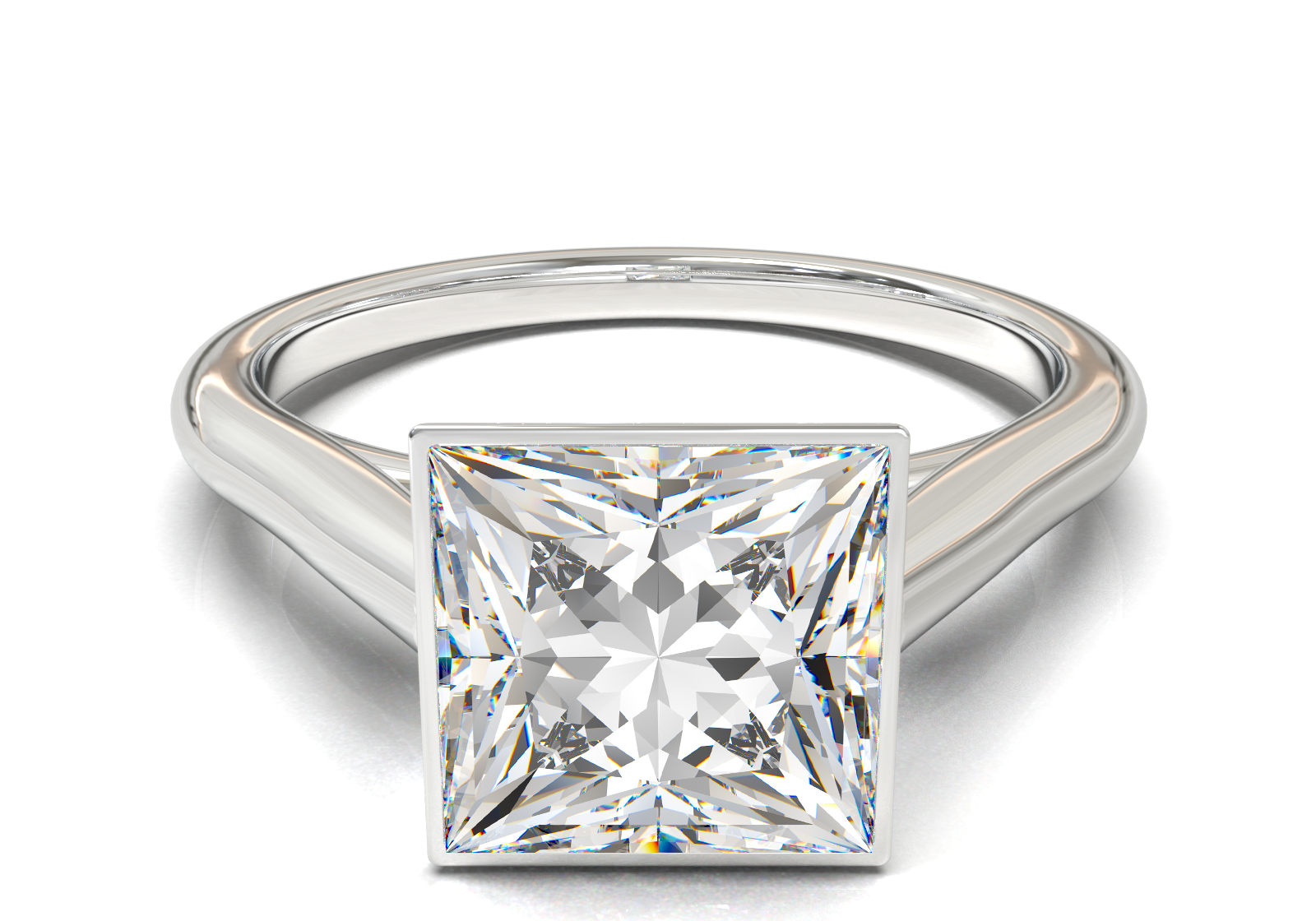 Cathedral Solitaire Frame 1.8mm thickness Yellow Gold