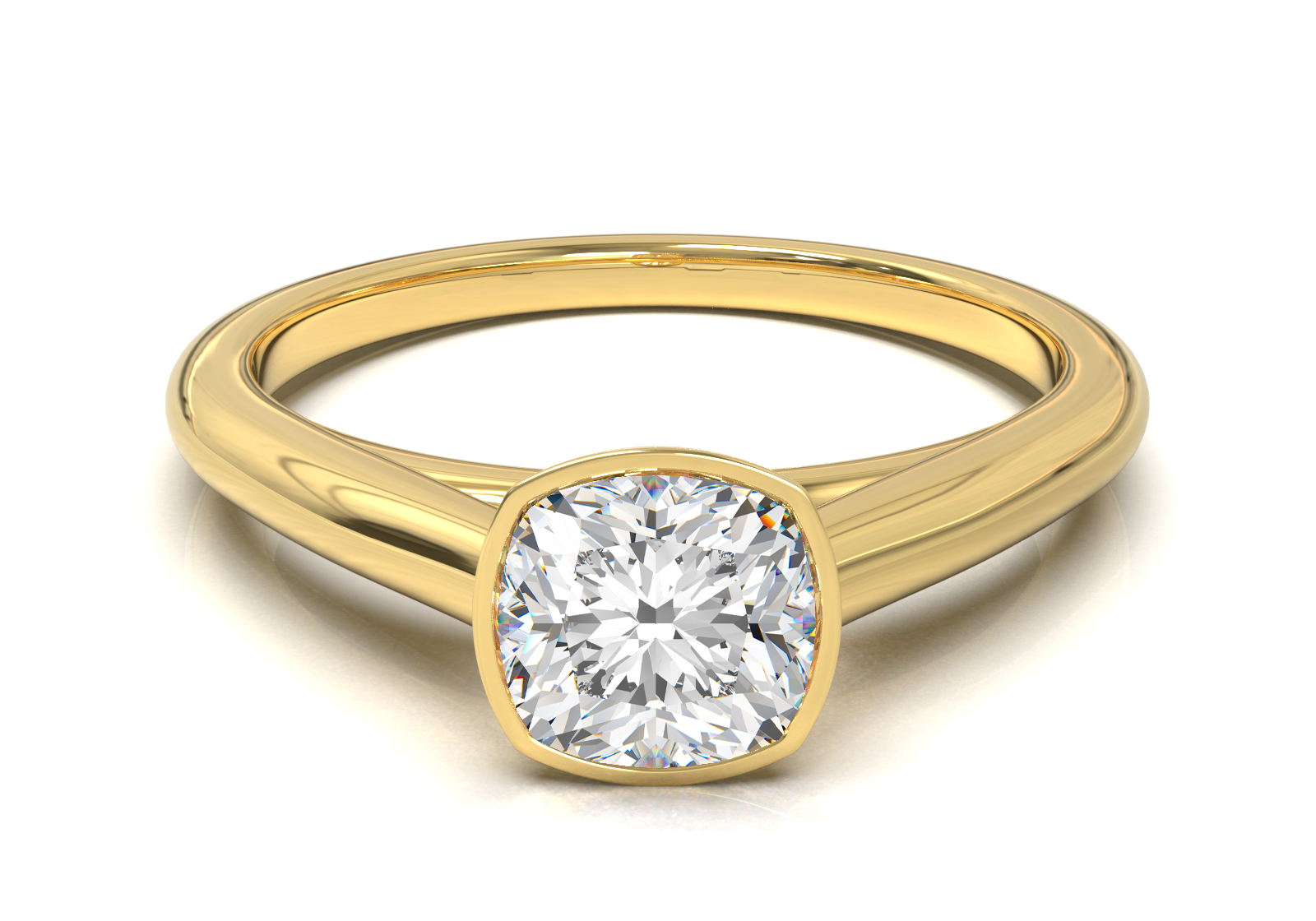 Cathedral Solitaire Frame 1.8mm thickness Yellow Gold