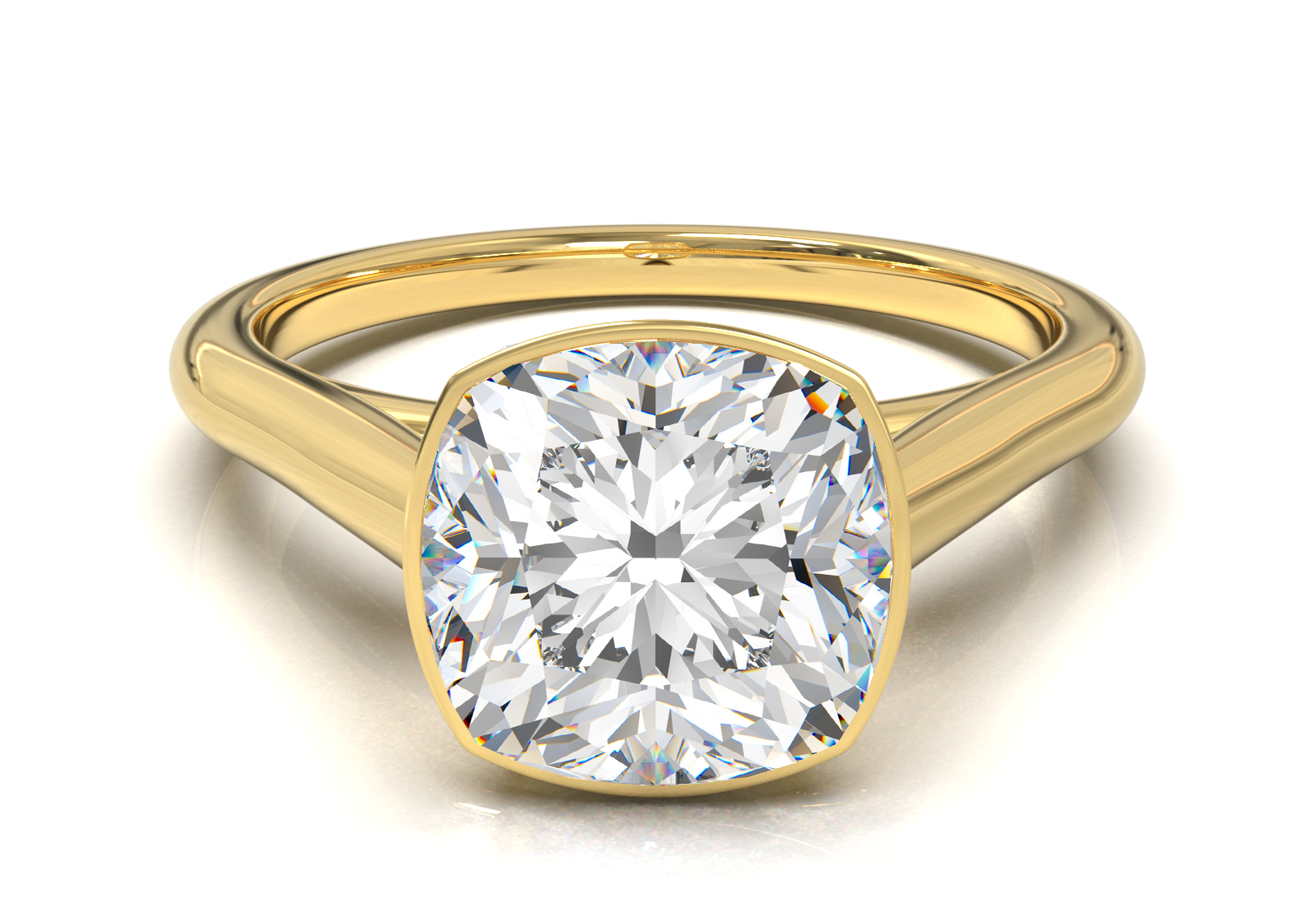 Cathedral Solitaire Frame 1.8mm thickness Yellow Gold