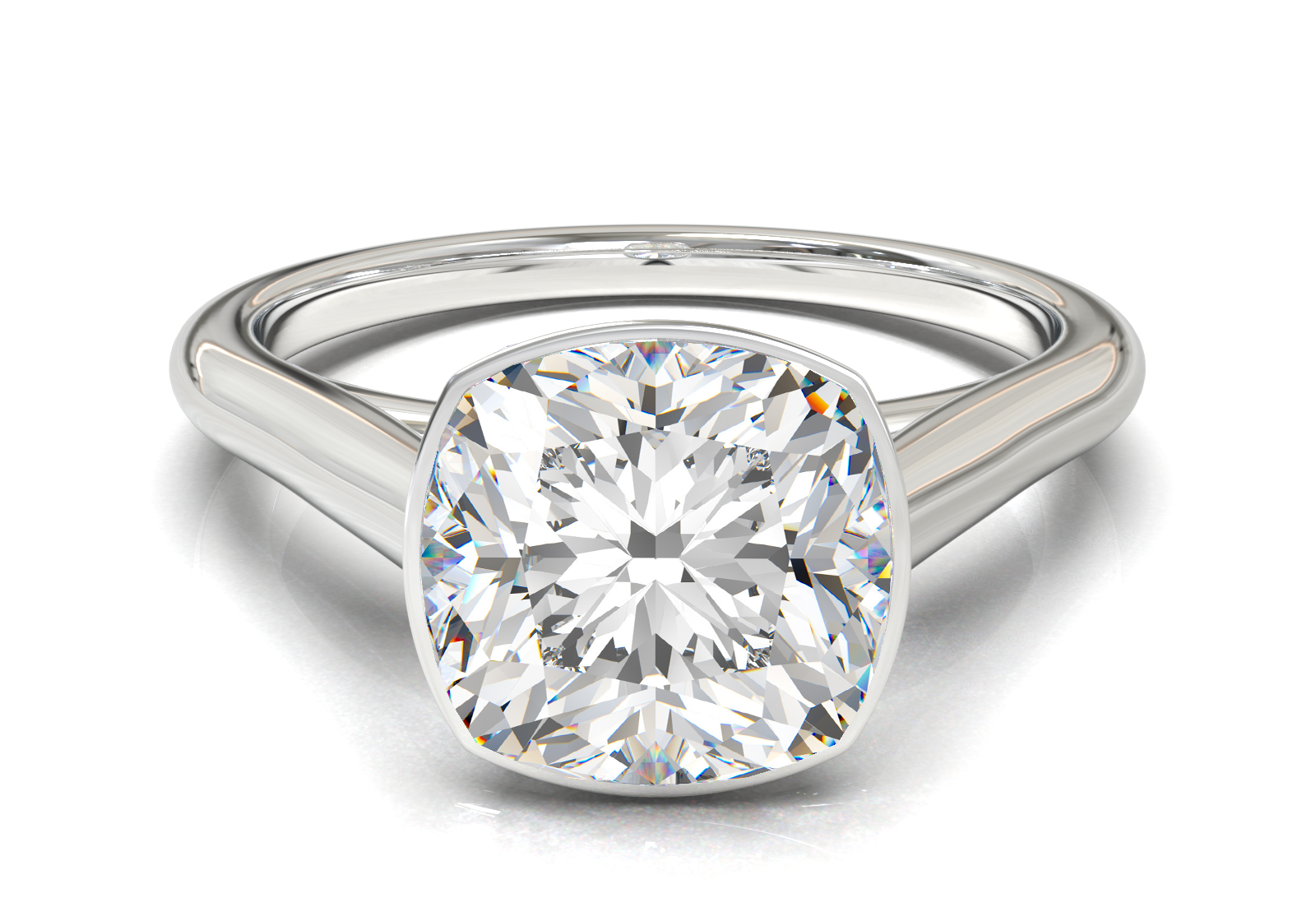 Cathedral Solitaire Frame 1.8mm thickness Yellow Gold