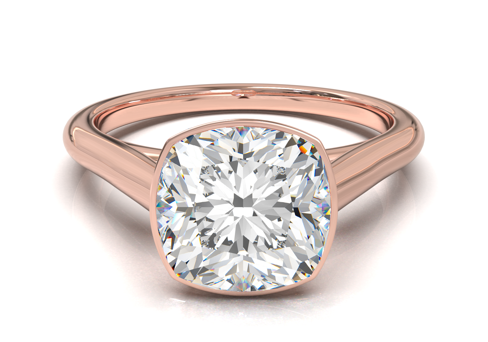 Cathedral Solitaire Frame 1.8mm thickness Yellow Gold