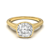 Cathedral Solitaire Frame 1.8mm thickness Yellow Gold