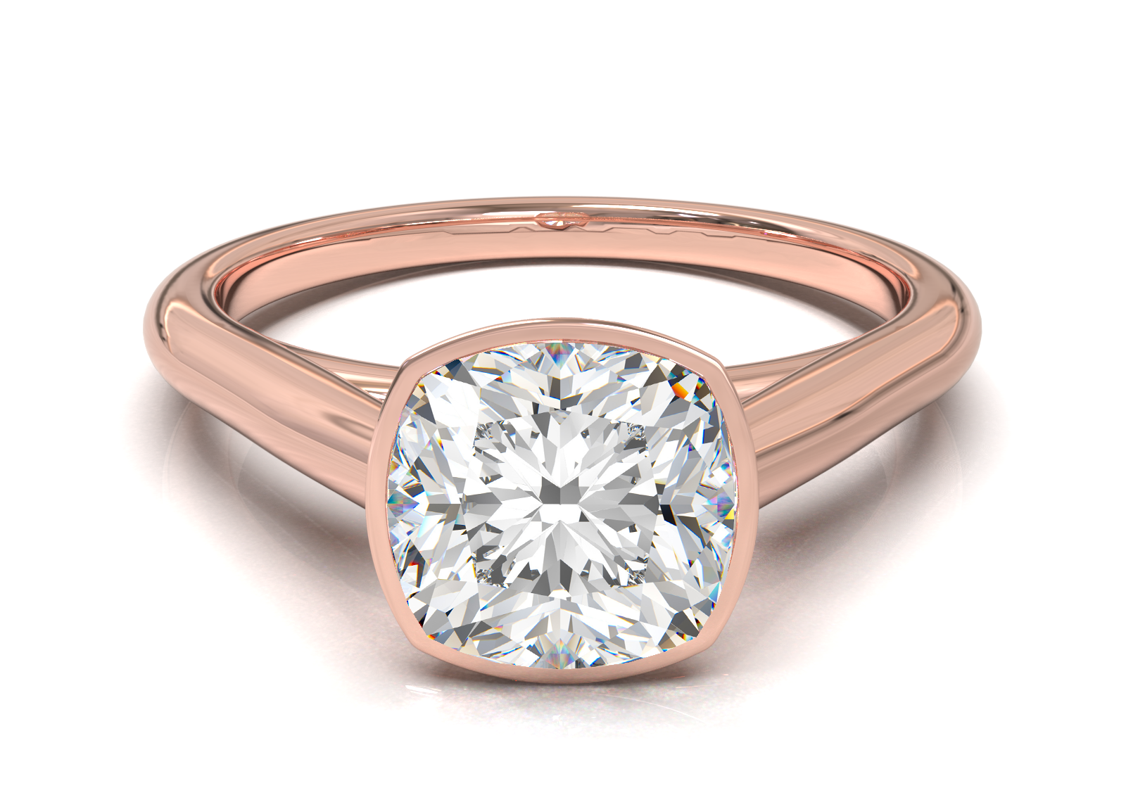 Cathedral Solitaire Frame 1.8mm thickness Yellow Gold