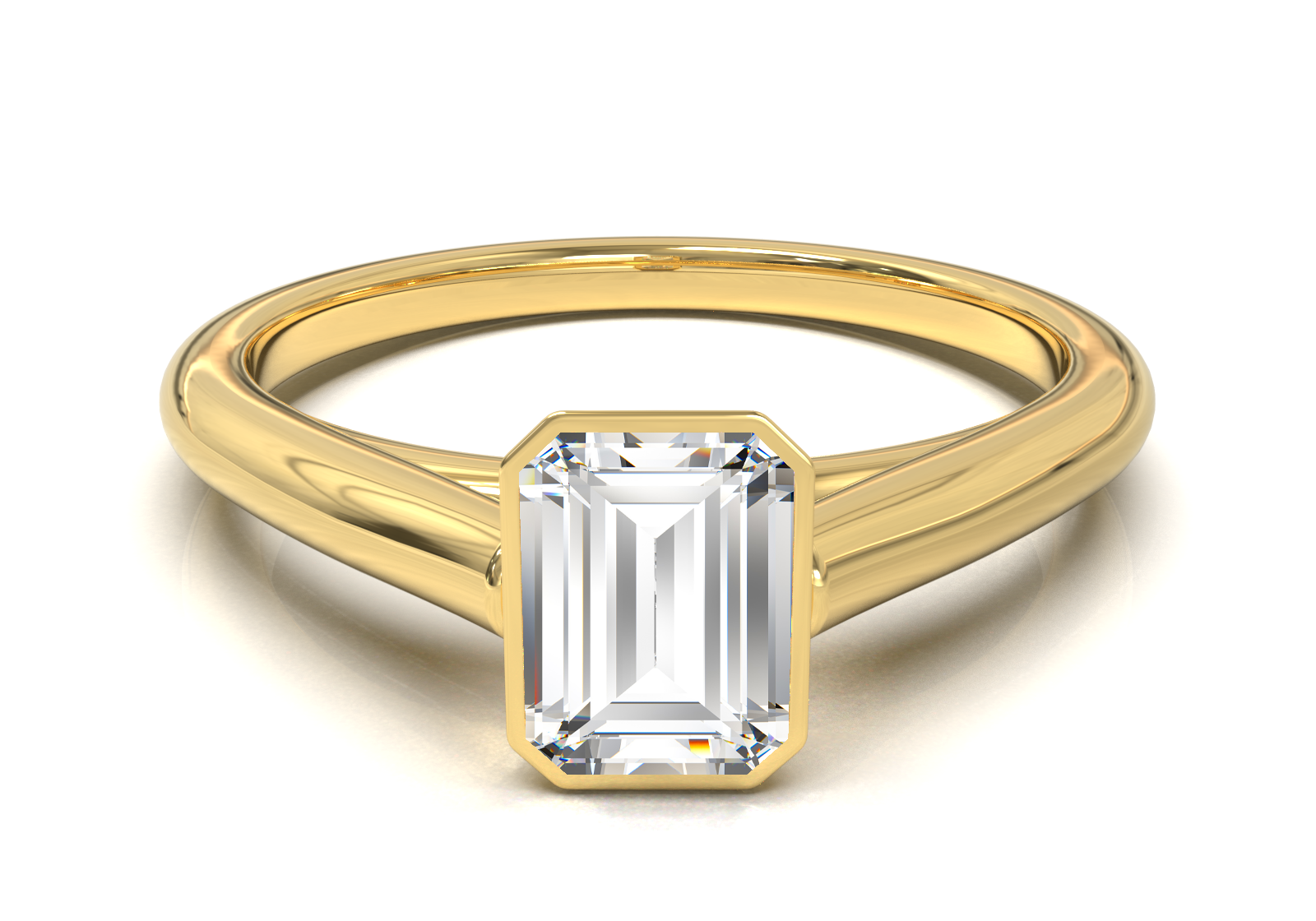Cathedral Solitaire Frame 1.8mm thickness Yellow Gold