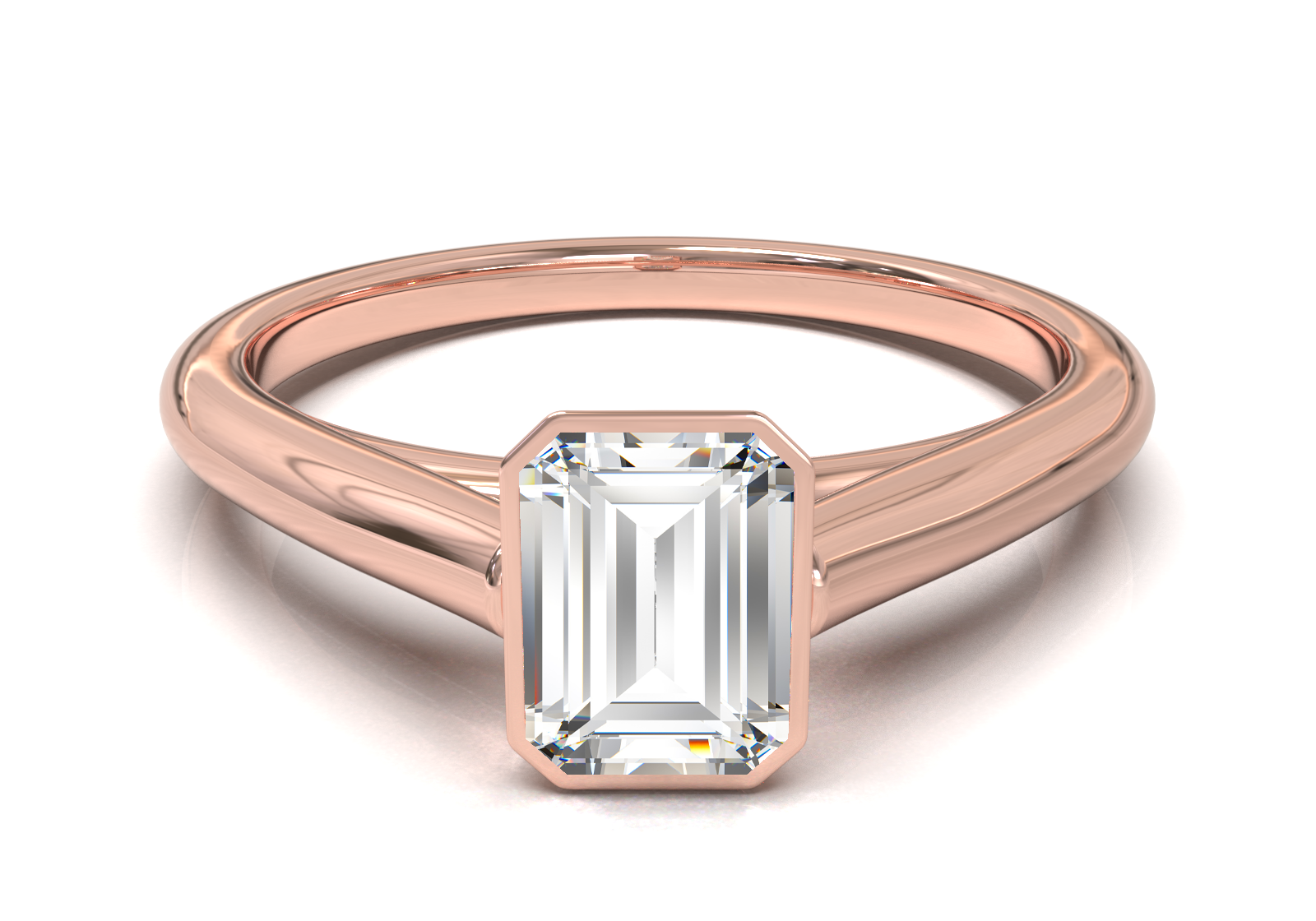 Cathedral Solitaire Frame 1.8mm thickness Yellow Gold