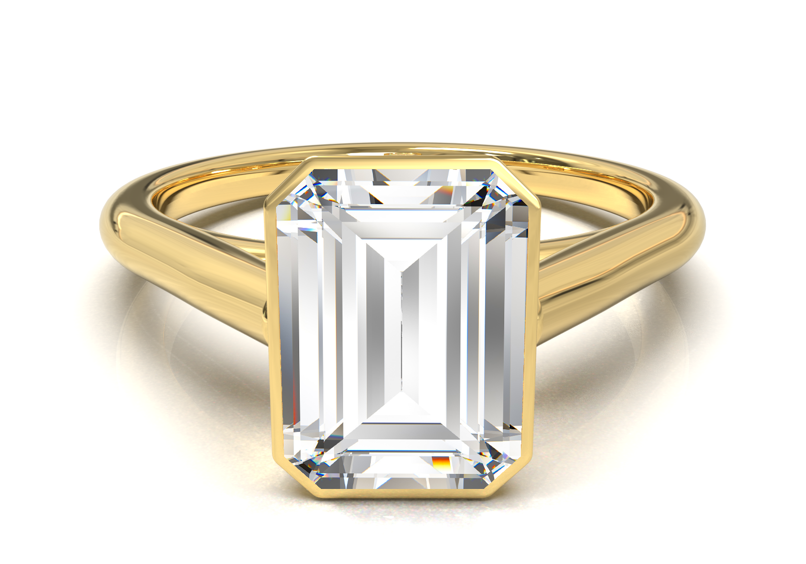 Cathedral Solitaire Frame 1.8mm thickness Yellow Gold