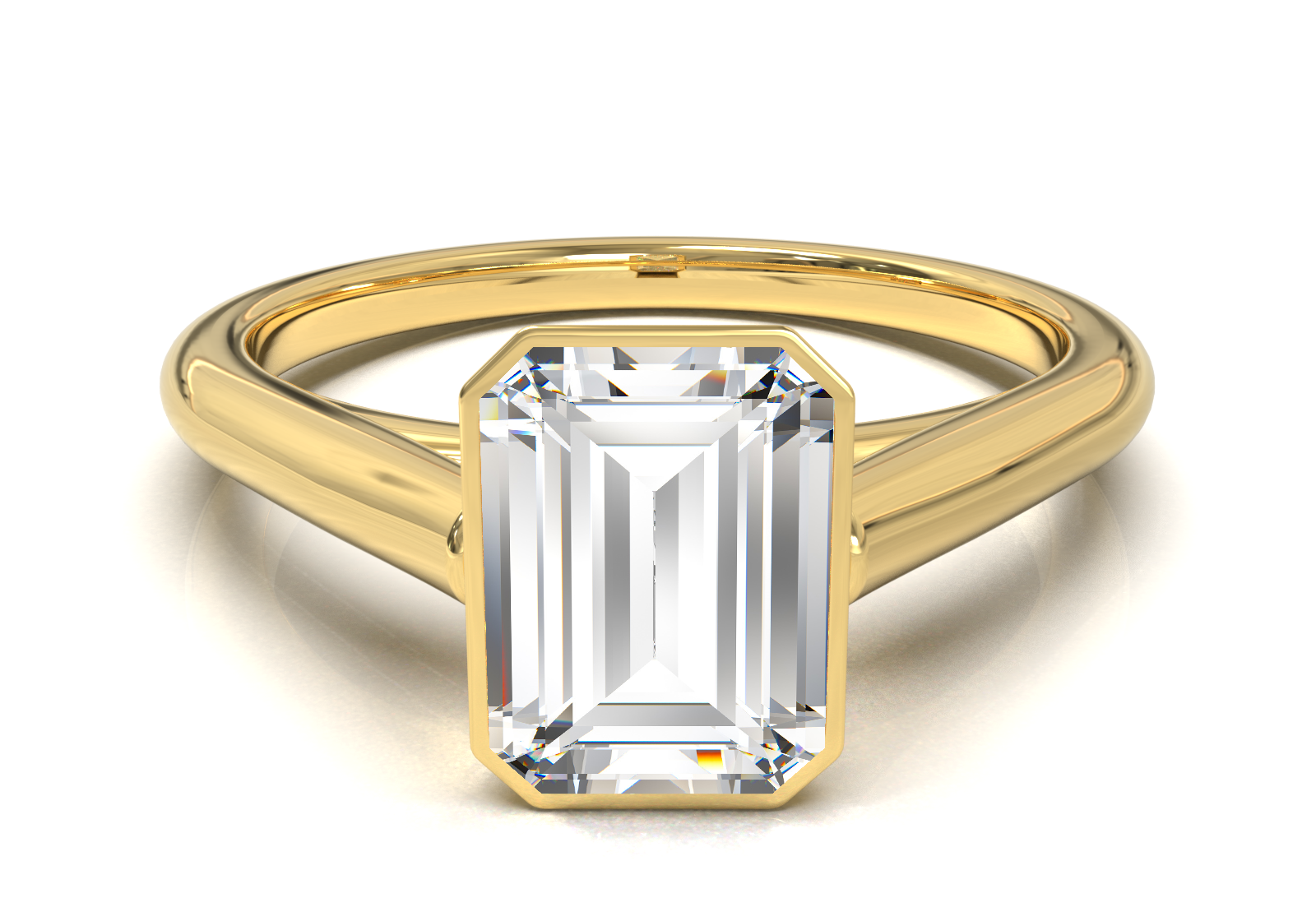 Cathedral Solitaire Frame 1.8mm thickness Yellow Gold
