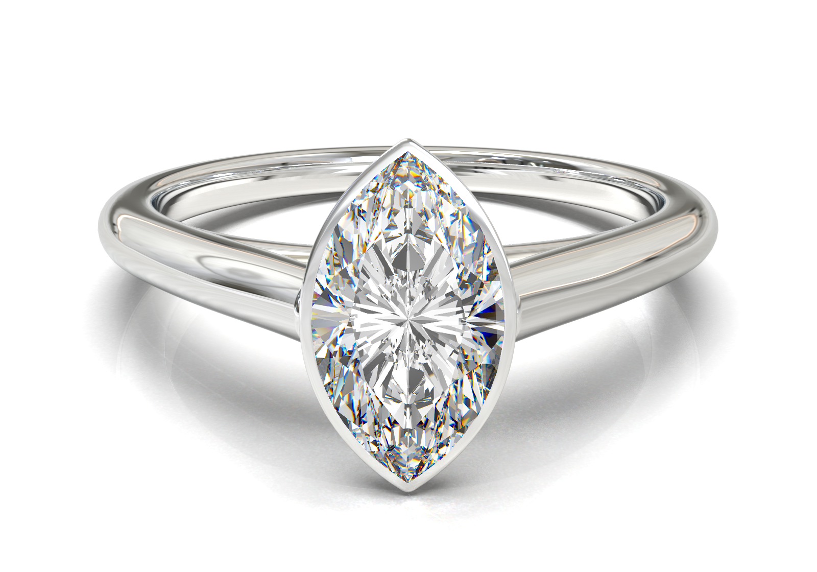 Cathedral Solitaire Frame 1.8mm thickness Yellow Gold