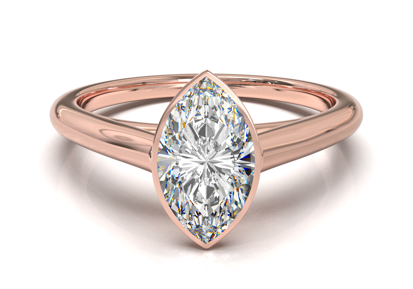 Cathedral Solitaire Frame 1.8mm thickness Yellow Gold