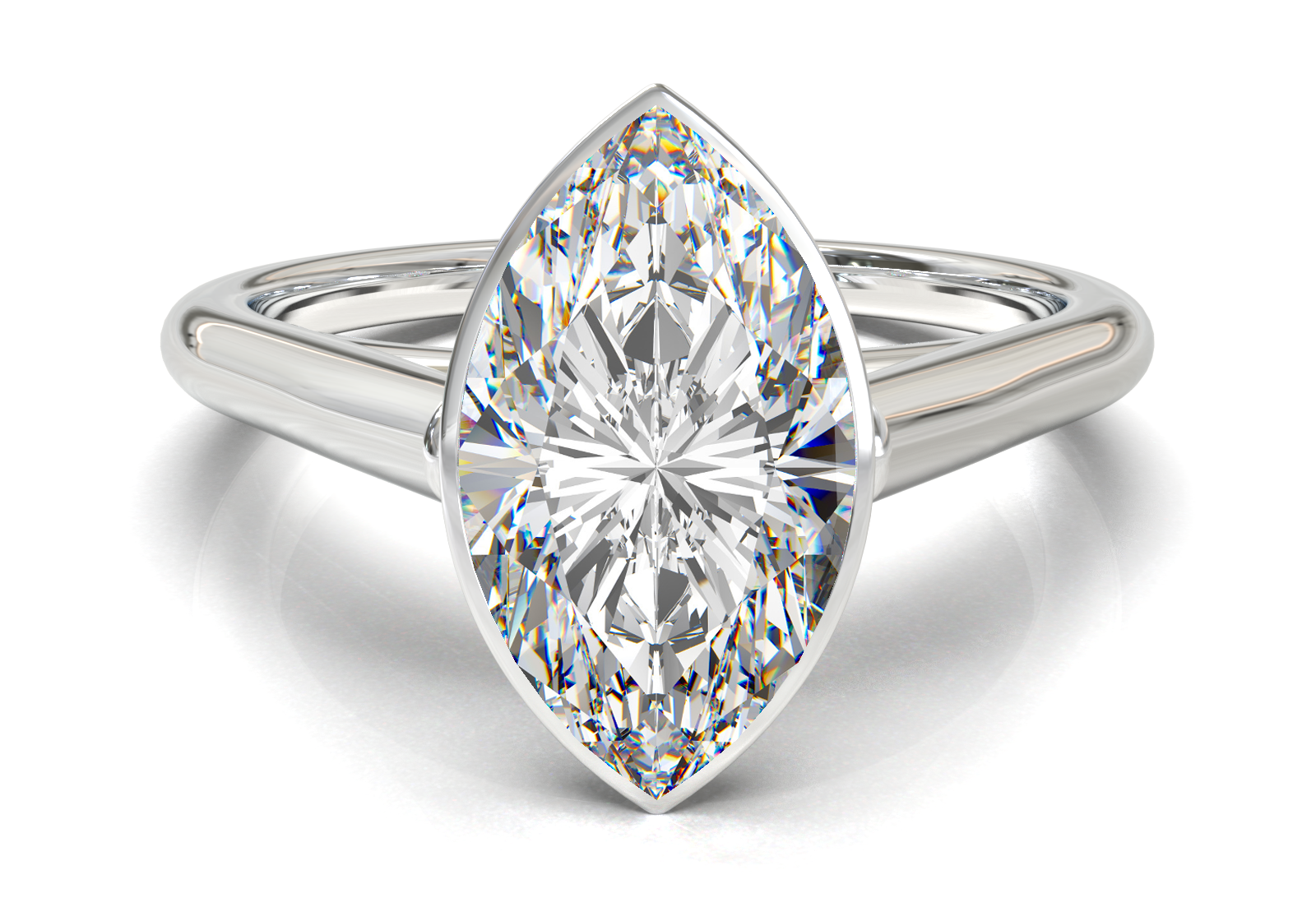 Cathedral Solitaire Frame 1.8mm thickness Yellow Gold