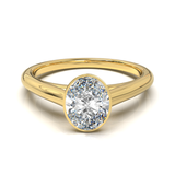 Cathedral Solitaire Frame 1.8mm thickness Yellow Gold