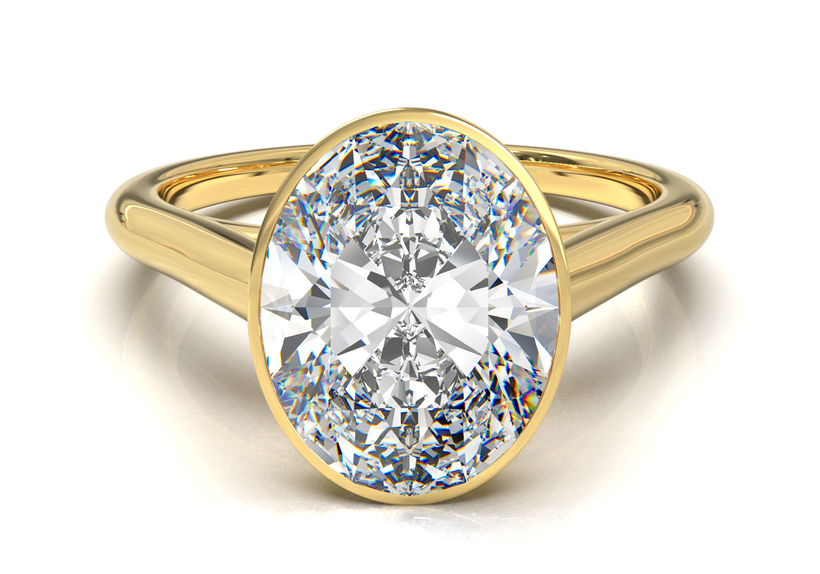 Cathedral Solitaire Frame 1.8mm thickness Yellow Gold