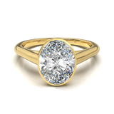 Cathedral Solitaire Frame 1.8mm thickness Yellow Gold