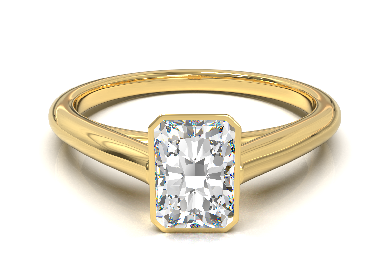 Cathedral Solitaire Frame 1.8mm thickness Yellow Gold