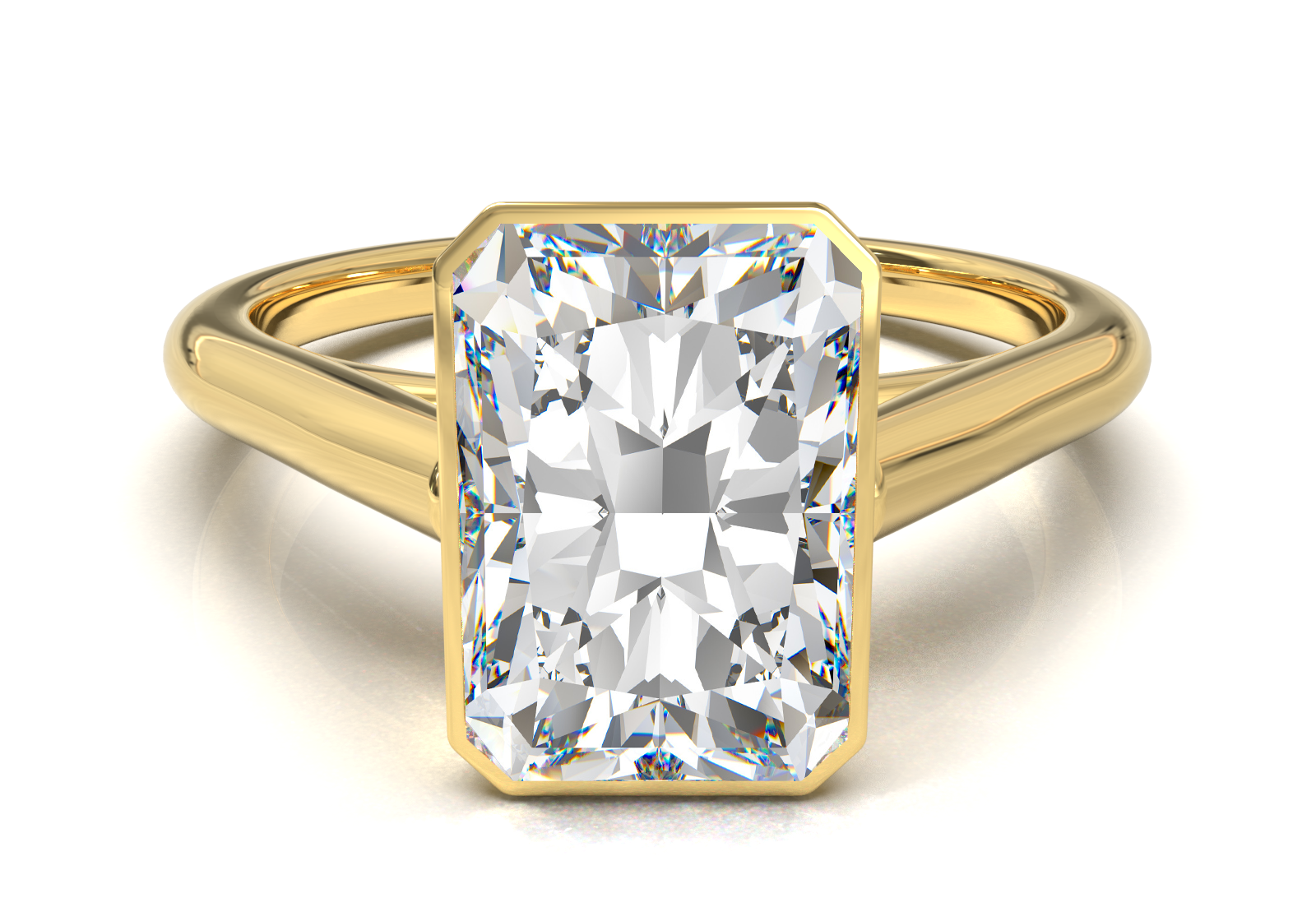 Cathedral Solitaire Frame 1.8mm thickness Yellow Gold
