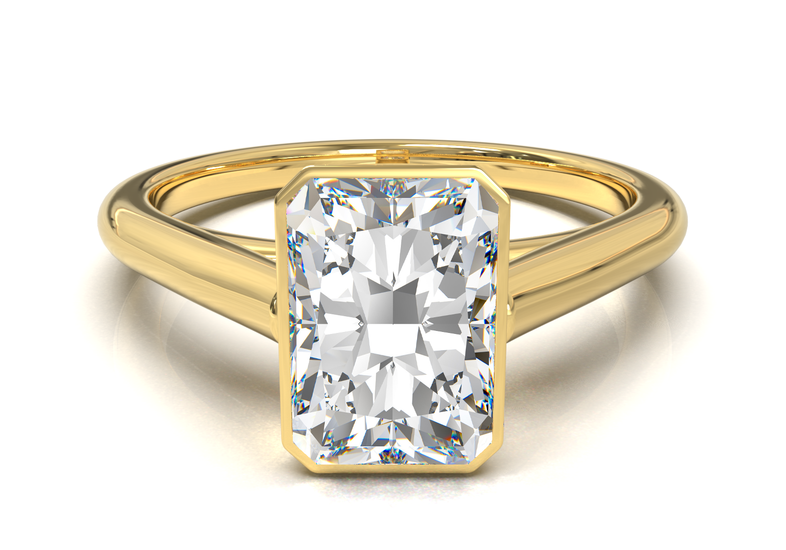 Cathedral Solitaire Frame 1.8mm thickness Yellow Gold
