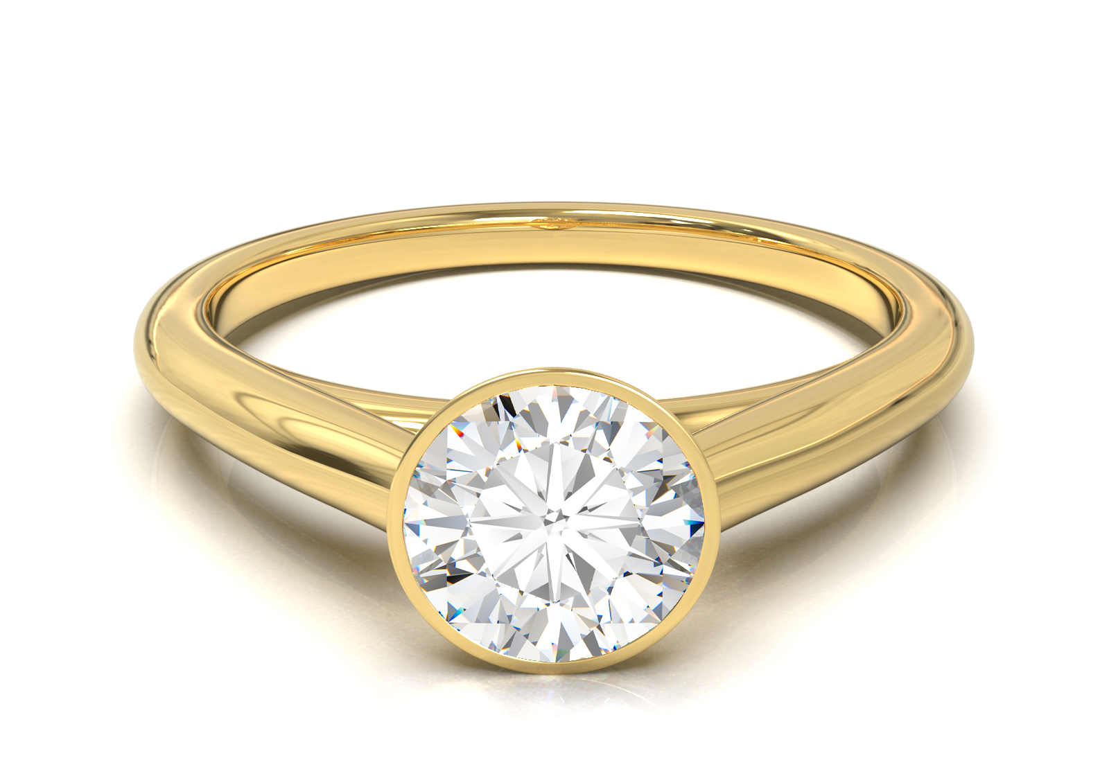 Cathedral Solitaire Frame 1.8mm thickness Yellow Gold