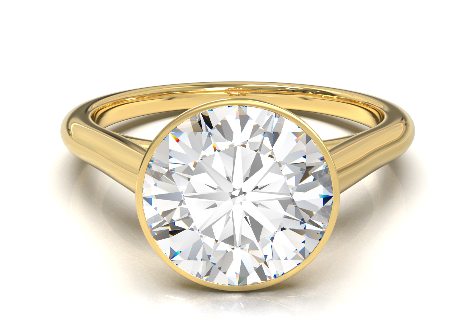 Cathedral Solitaire Frame 1.8mm thickness Yellow Gold