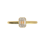 Cathedral Solitaire Frame 1.8mm thickness Yellow Gold