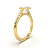 Cathedral Solitaire Frame 1.8mm thickness Yellow Gold