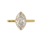 Cathedral Solitaire Frame 1.8mm thickness Yellow Gold