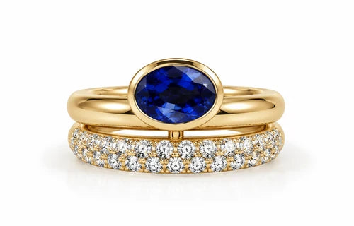 Anillo Zafiro Diamantes