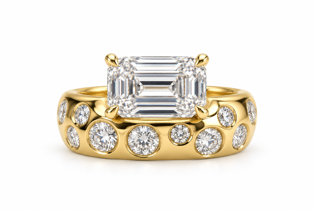 Anillo chunky esmeralda