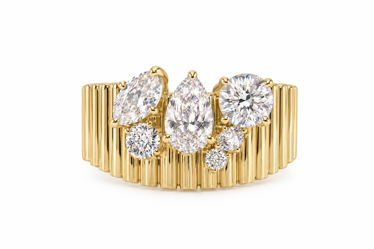 Anillo chunky multishape