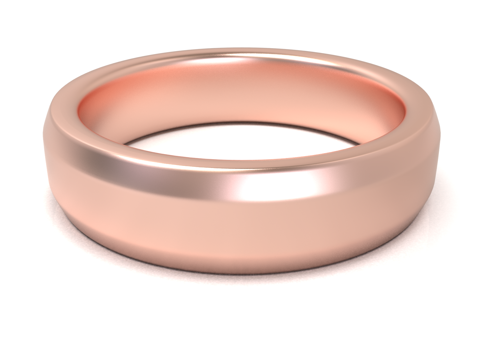 Argolla Beveled Mate Oro Rosa