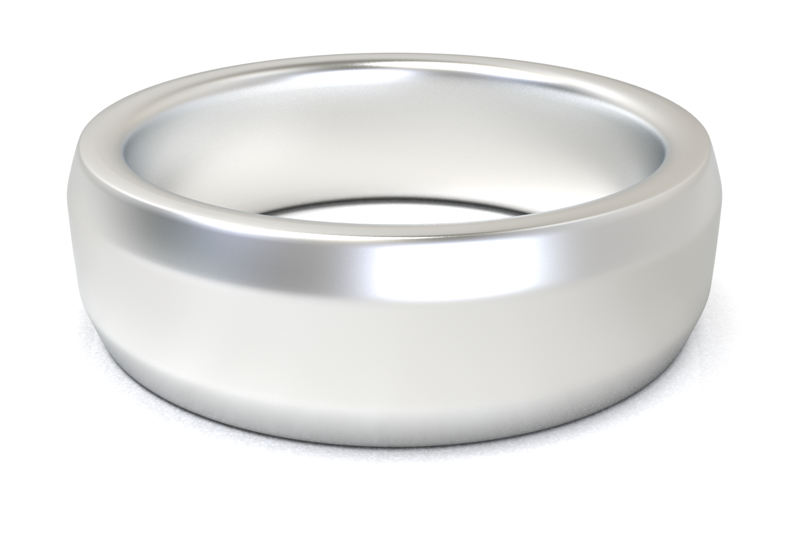 Argolla Beveled Mate Oro Blanco