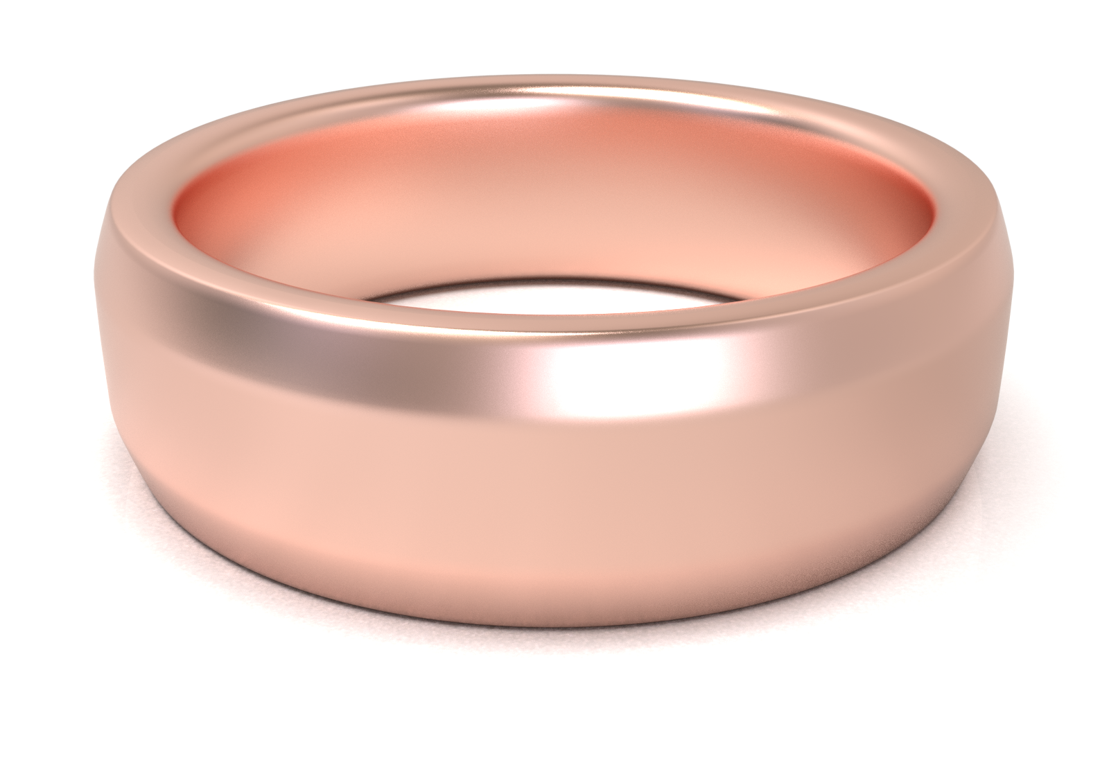 Argolla Beveled Mate Oro Rosa