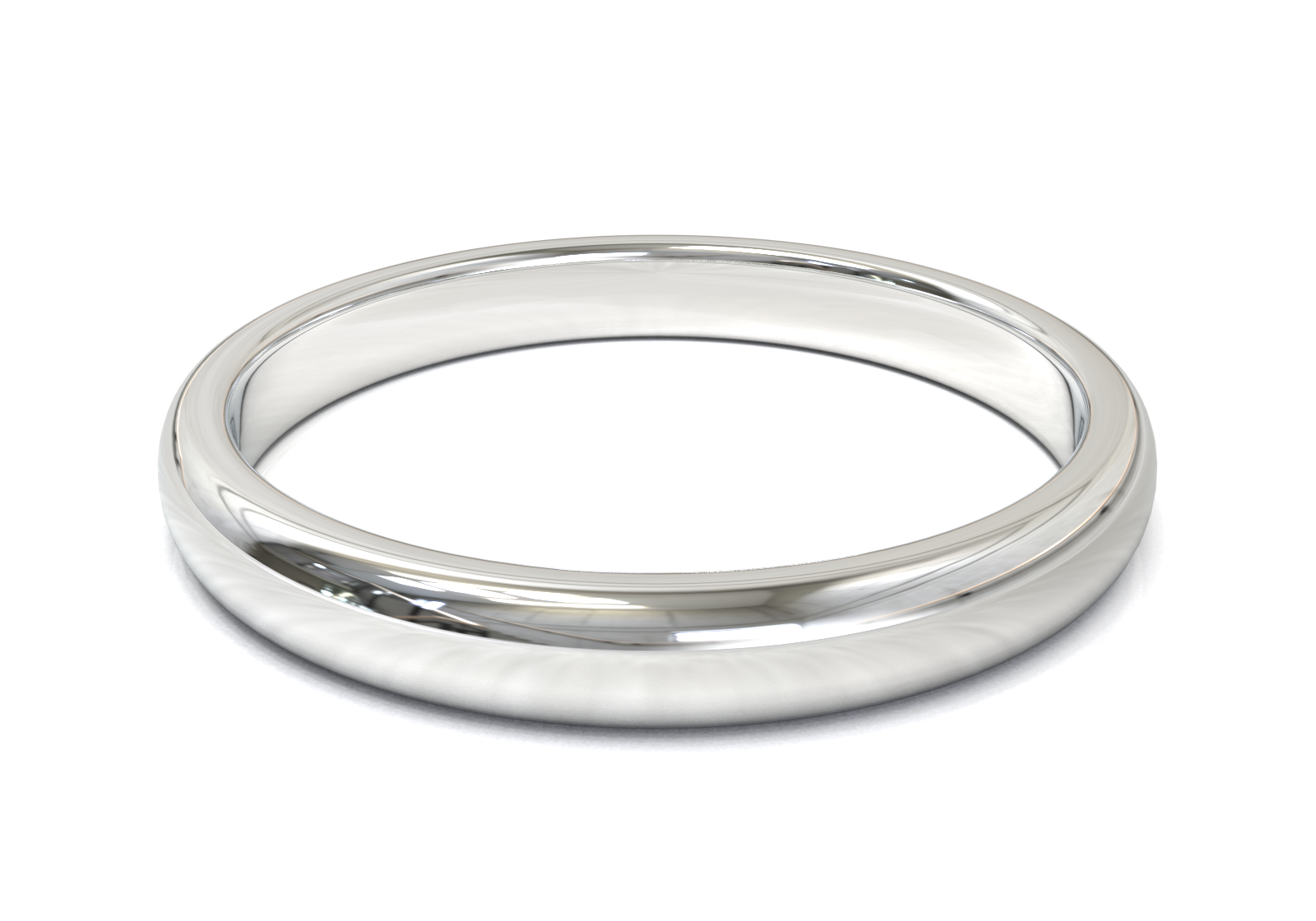 Argolla Media Caña Oro Blanco