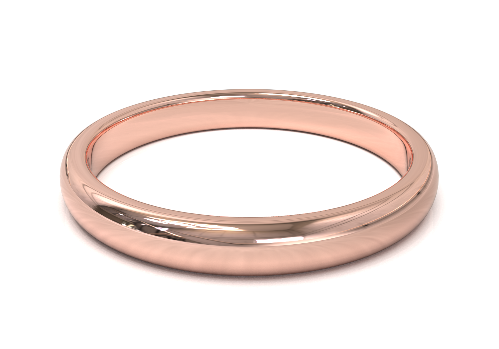 Argolla Media Caña Oro Rosa