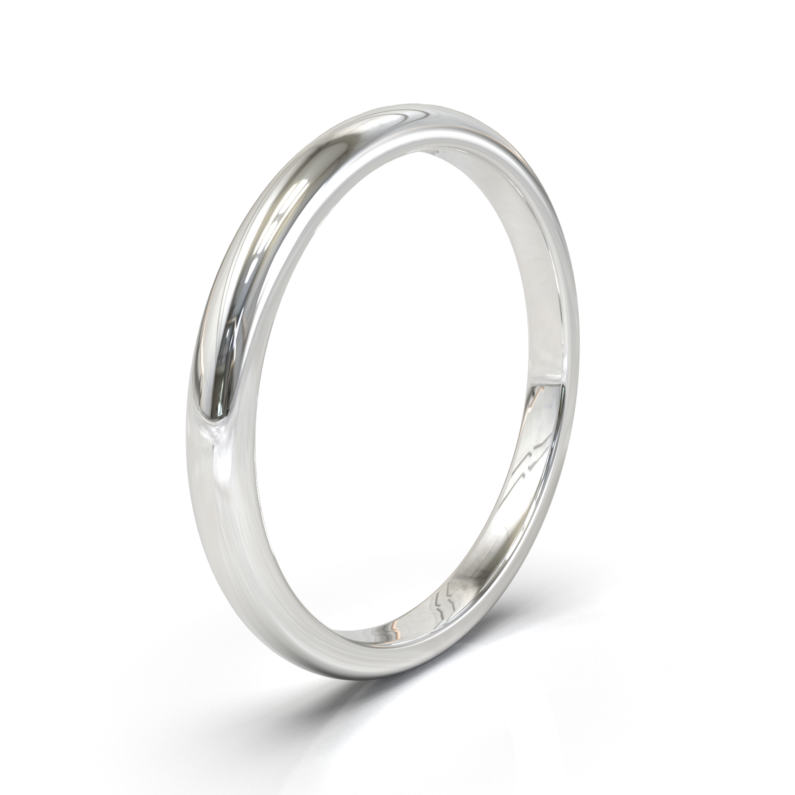 Argolla Media Caña Oro Blanco