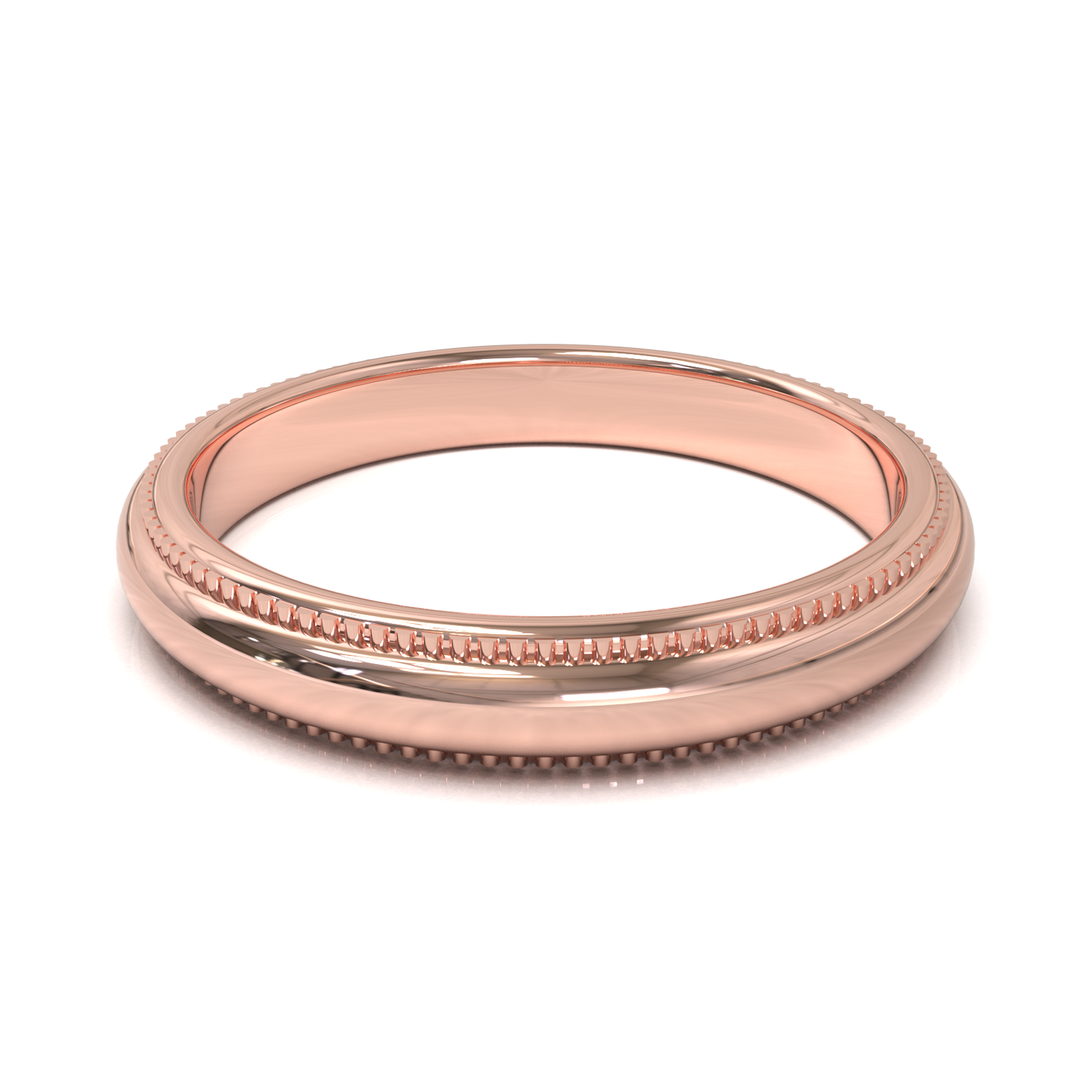 Argolla Milgrain Oro Rosa