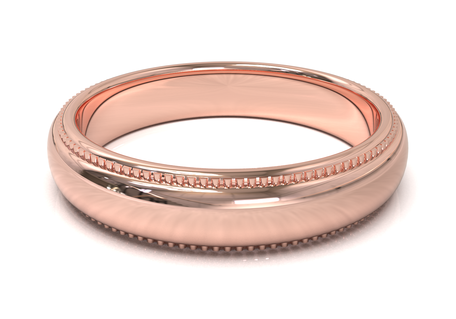 Argolla Milgrain Oro Rosa