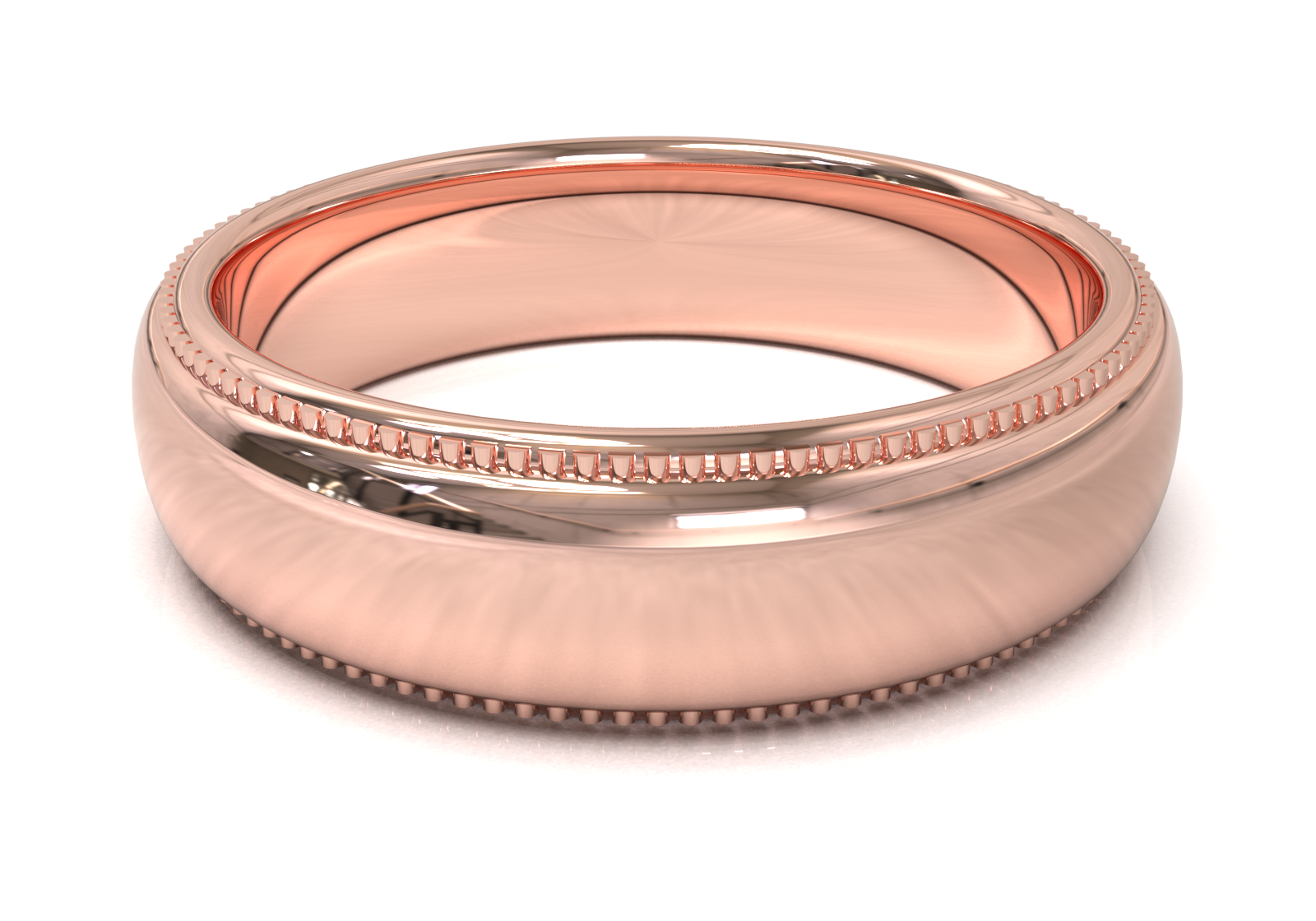 Argolla Milgrain Oro Rosa