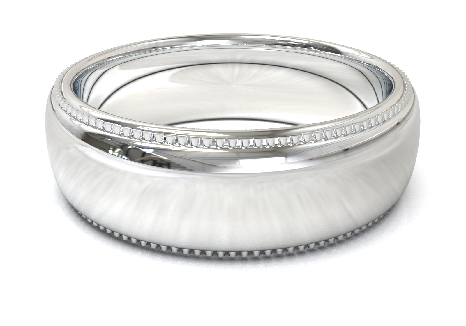 Argolla Milgrain Oro Blanco