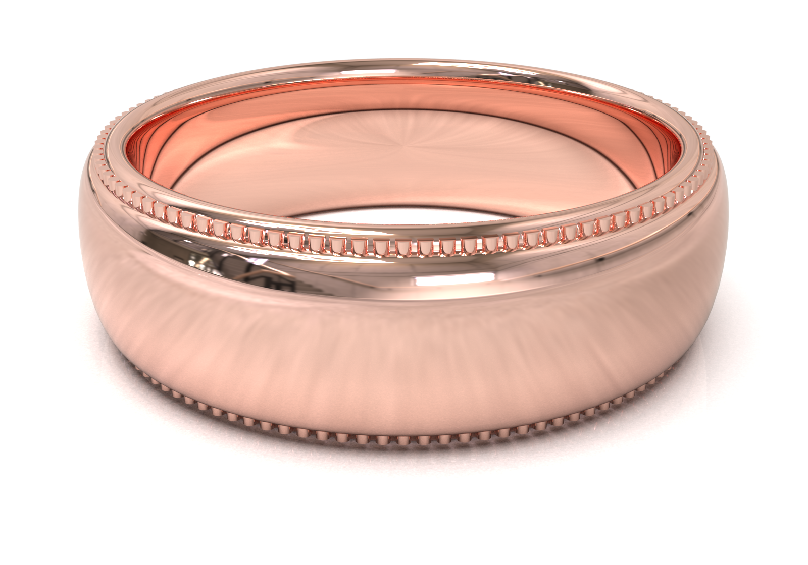 Argolla Milgrain Oro Rosa