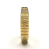 Argolla con Diseño Vertical Oro Amarillo