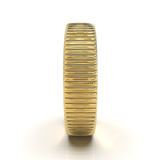 Argolla con Diseño Vertical Oro Amarillo