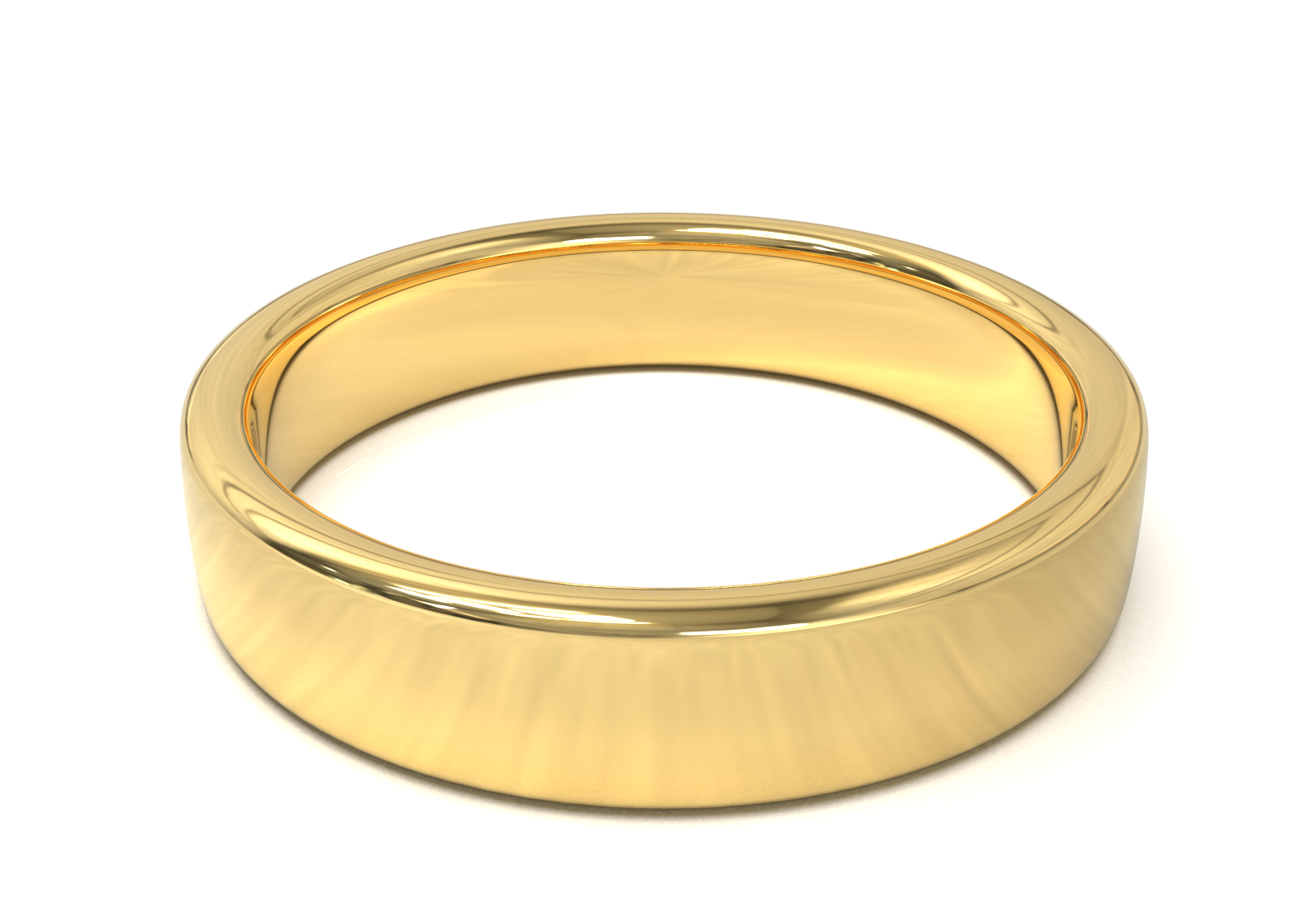 Argolla Plana Oro Amarillo