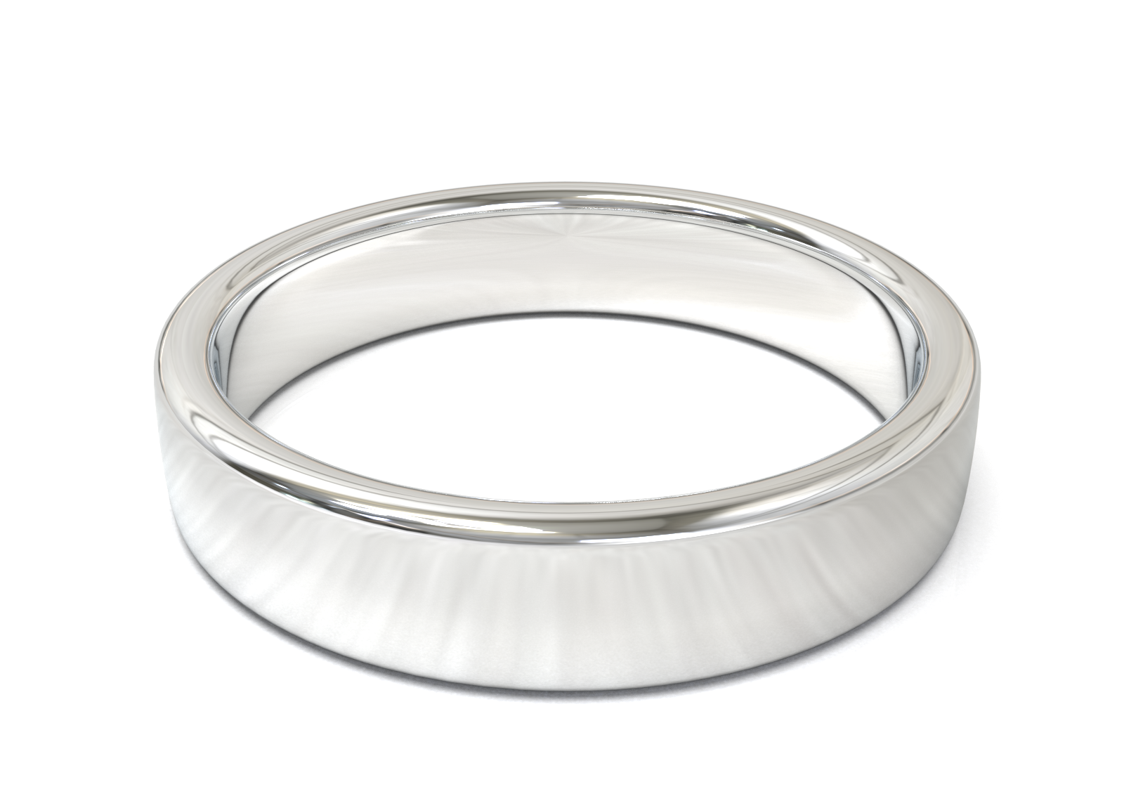 Argolla Plana Oro Blanco