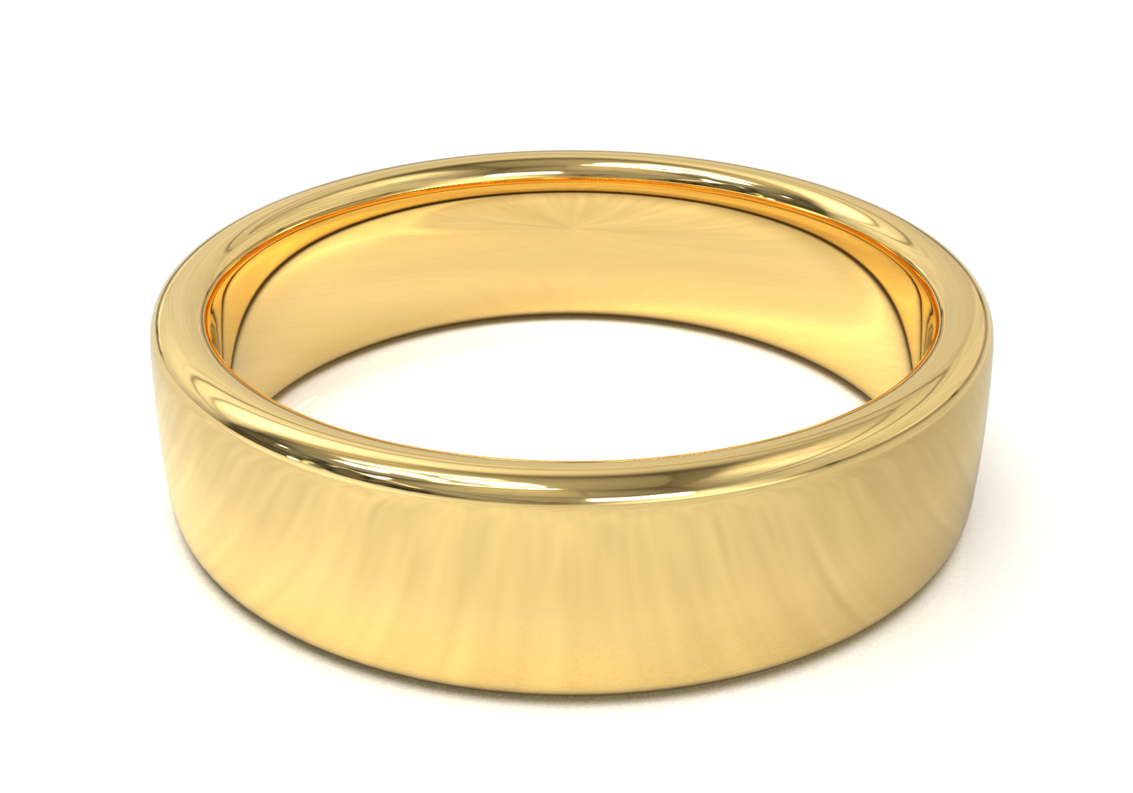 Argolla Plana Oro Amarillo